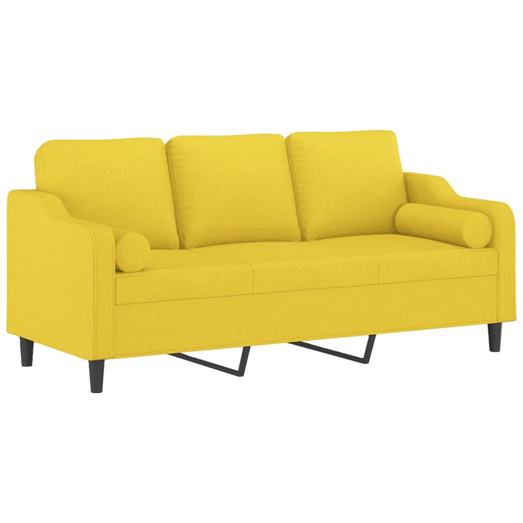 Driezitsbank Met Sierkussens Stof 180 cm
