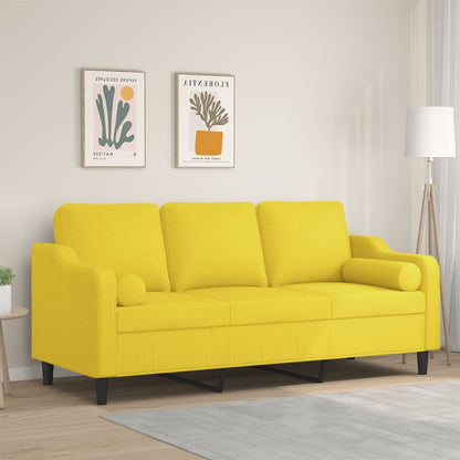 Driezitsbank Met Sierkussens Stof 180 cm