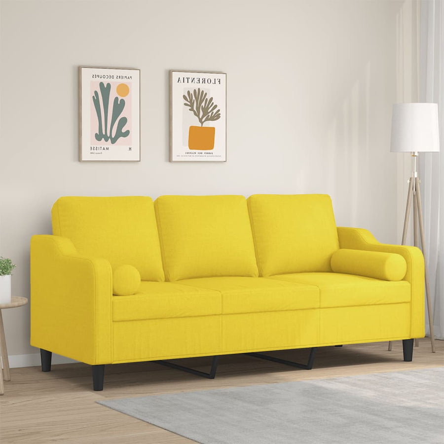 Driezitsbank Met Sierkussens Stof 180 cm