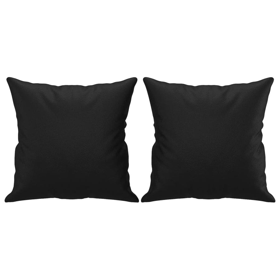Tweezitsbank Met Sierkussens Kunstleer 120 cm Zwart