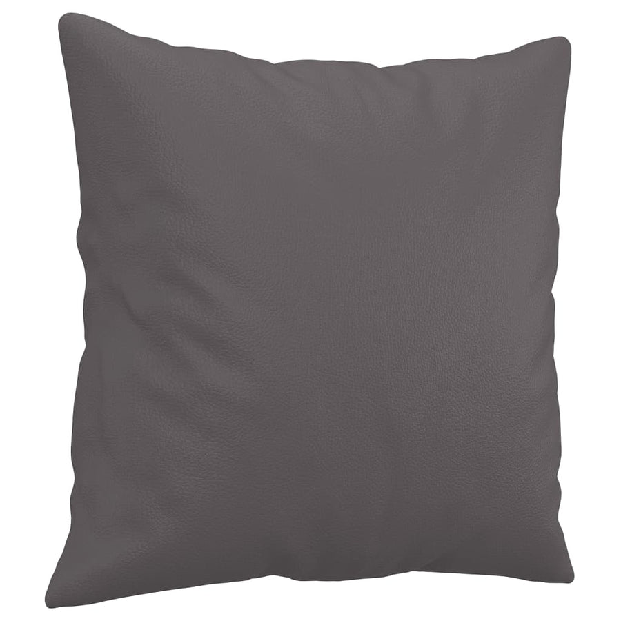 Tweezitsbank Met Sierkussens Kunstleer 120 cm Grijs