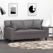 Tweezitsbank 120 cm kunstleer grijs
