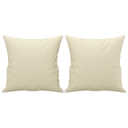 Tweezitsbank Met Sierkussens Kunstleer Kleurig 140 cm Crème