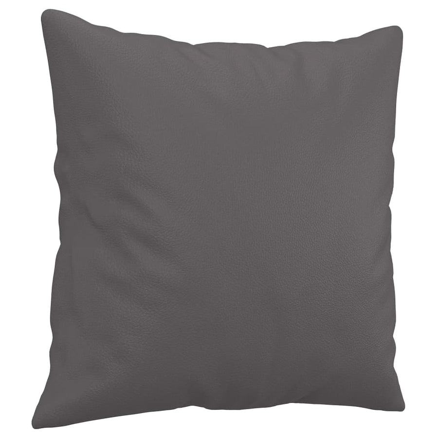 Tweezitsbank Met Sierkussens Kunstleer 140 cm Grijs
