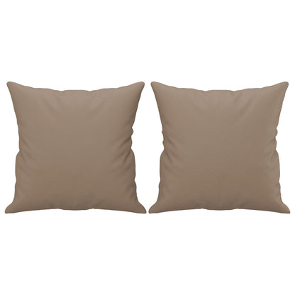 Tweezitsbank Met Sierkussens Kunstleer Kleurig 140 cm Cappuccino