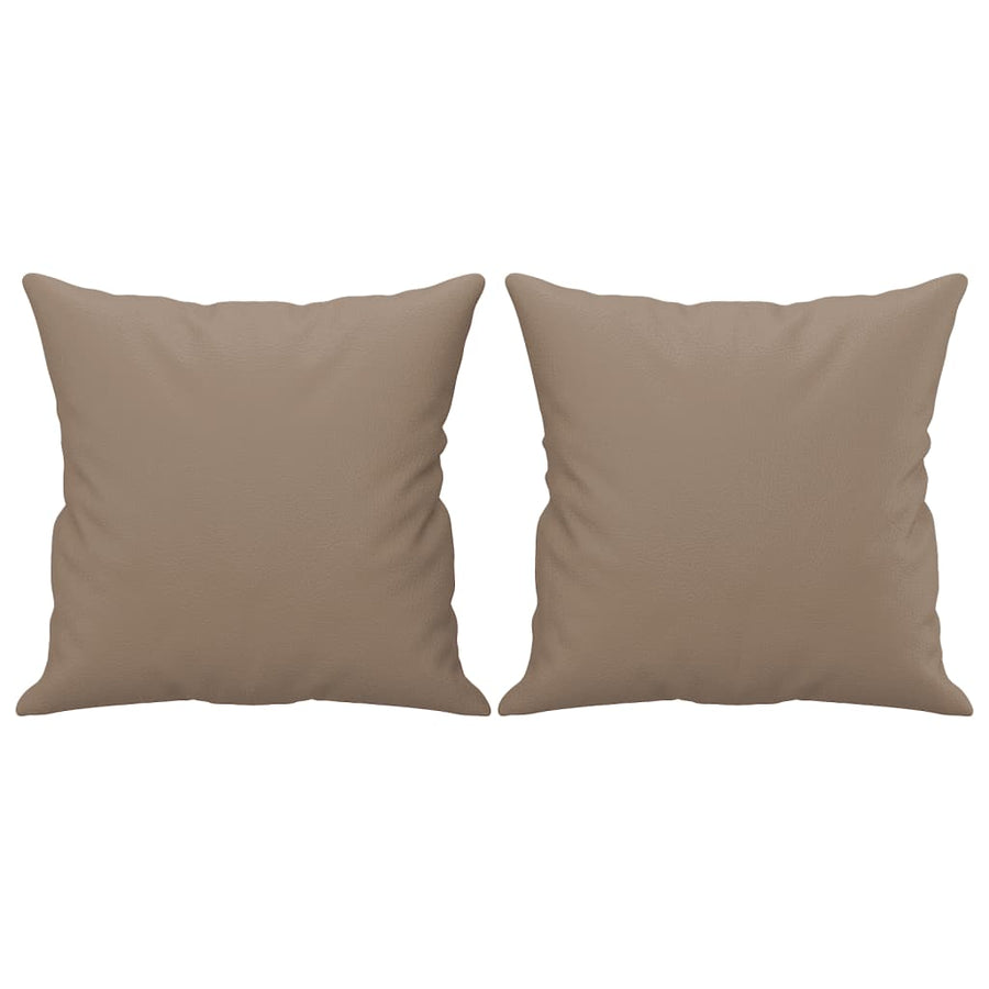Tweezitsbank Met Sierkussens Kunstleer Kleurig 140 cm Cappuccino