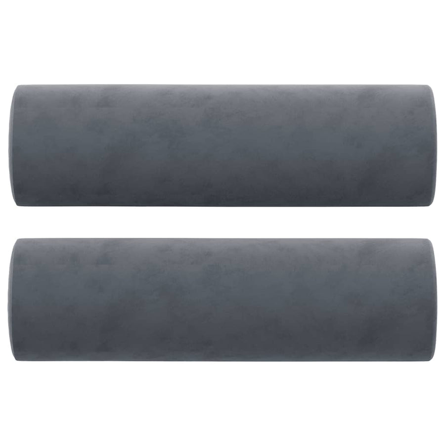 Tweezitsbank Met Sierkussens Fluweel 120 cm Donkergrijs