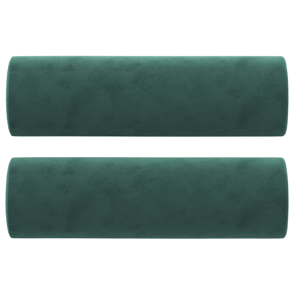 Tweezitsbank Met Sierkussens Fluweel 120 cm Donkergroen