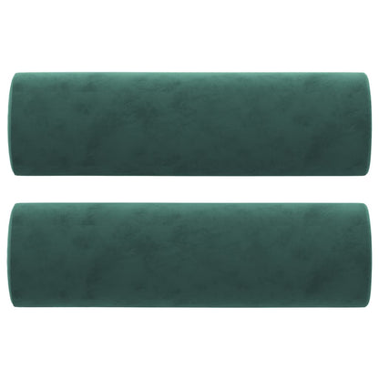 Tweezitsbank Met Sierkussens Fluweel 120 cm Donkergroen