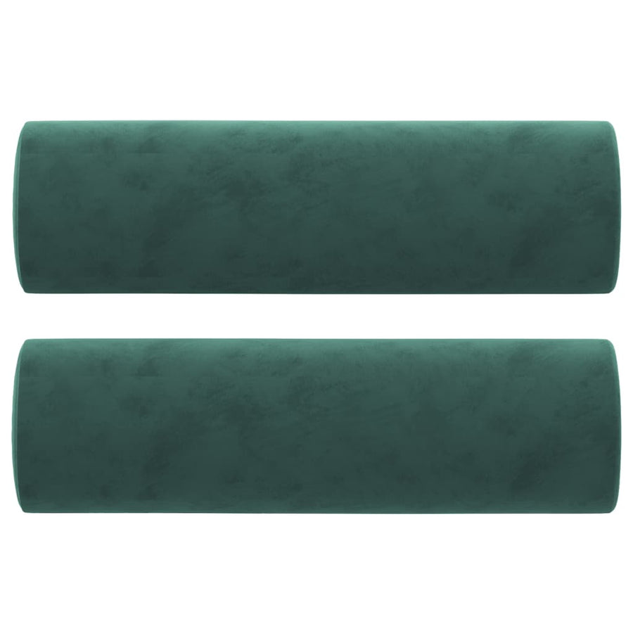 Tweezitsbank Met Sierkussens Fluweel 120 cm Donkergroen