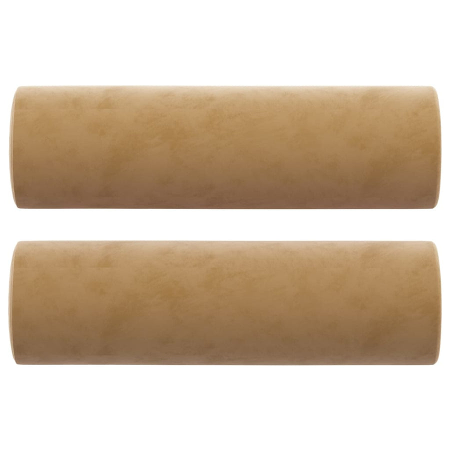 Tweezitsbank Met Sierkussens Fluweel 120 cm Bruin