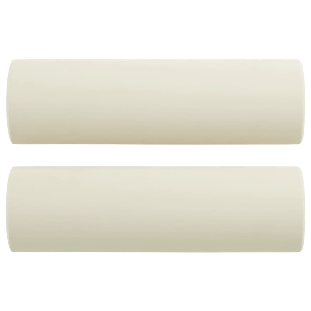 Tweezitsbank Met Sierkussens Fluweel Kleurig 120 cm crème