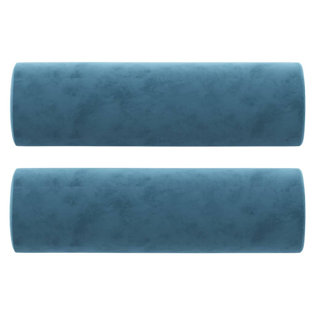 Tweezitsbank Met Sierkussens Fluweel 120 cm Blauw