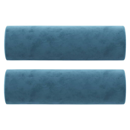 Tweezitsbank Met Sierkussens Fluweel 120 cm Blauw