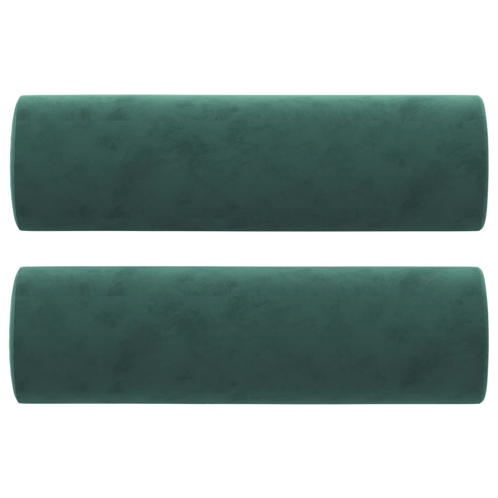 Tweezitsbank Met Sierkussens Fluweel 140 cm Donkergroen