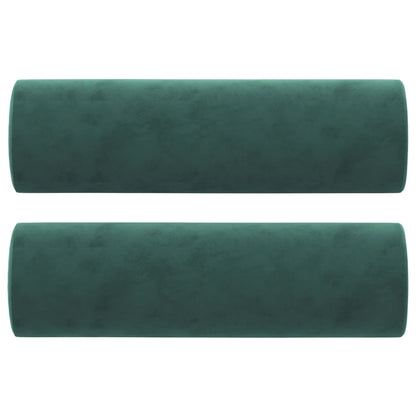 Tweezitsbank Met Sierkussens Fluweel 140 cm Donkergroen