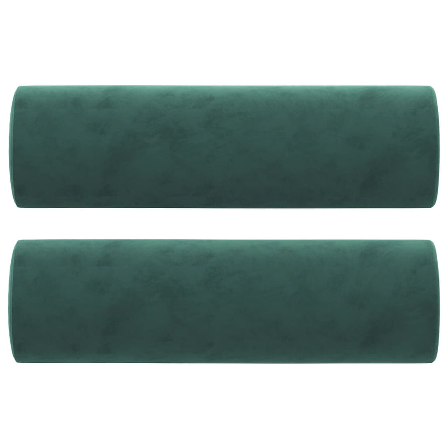 Tweezitsbank Met Sierkussens Fluweel 140 cm Donkergroen