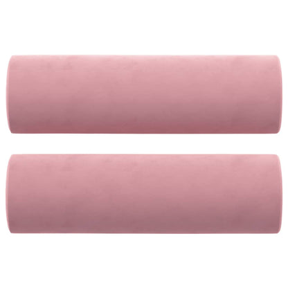 Tweezitsbank Met Sierkussens Fluweel 140 cm Roze