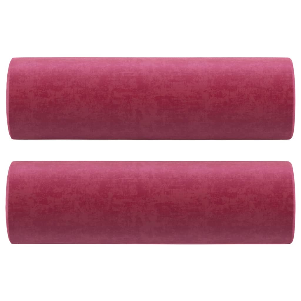 Tweezitsbank Met Sierkussens Fluweel 140 cm Wijnrood