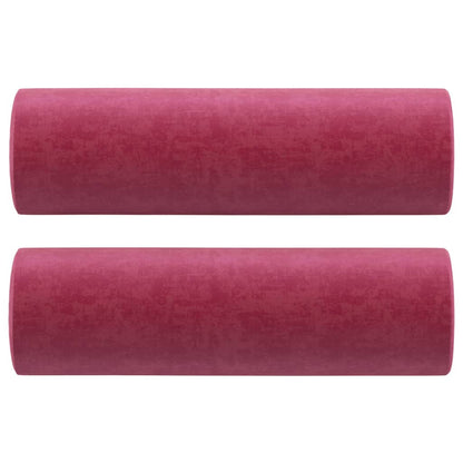 Tweezitsbank Met Sierkussens Fluweel 140 cm Wijnrood