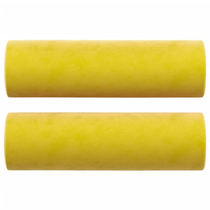 Tweezitsbank Met Sierkussens Fluweel 140 cm Geel