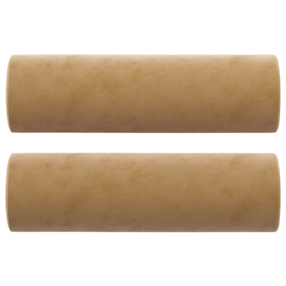 Tweezitsbank Met Sierkussens Fluweel 140 cm Bruin