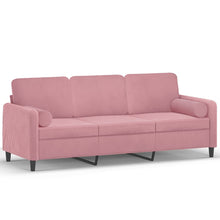 Driezitsbank Met Sierkussens Fluweel 180 cm Roze