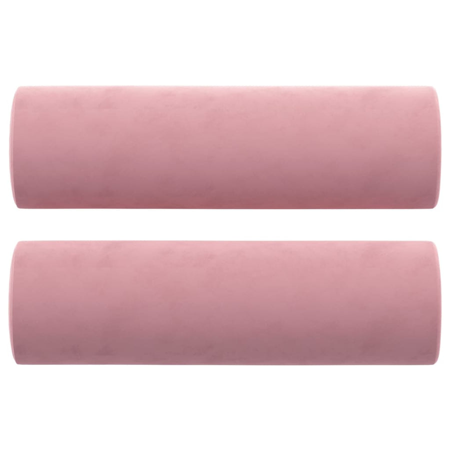 Driezitsbank Met Sierkussens Fluweel 180 cm Roze