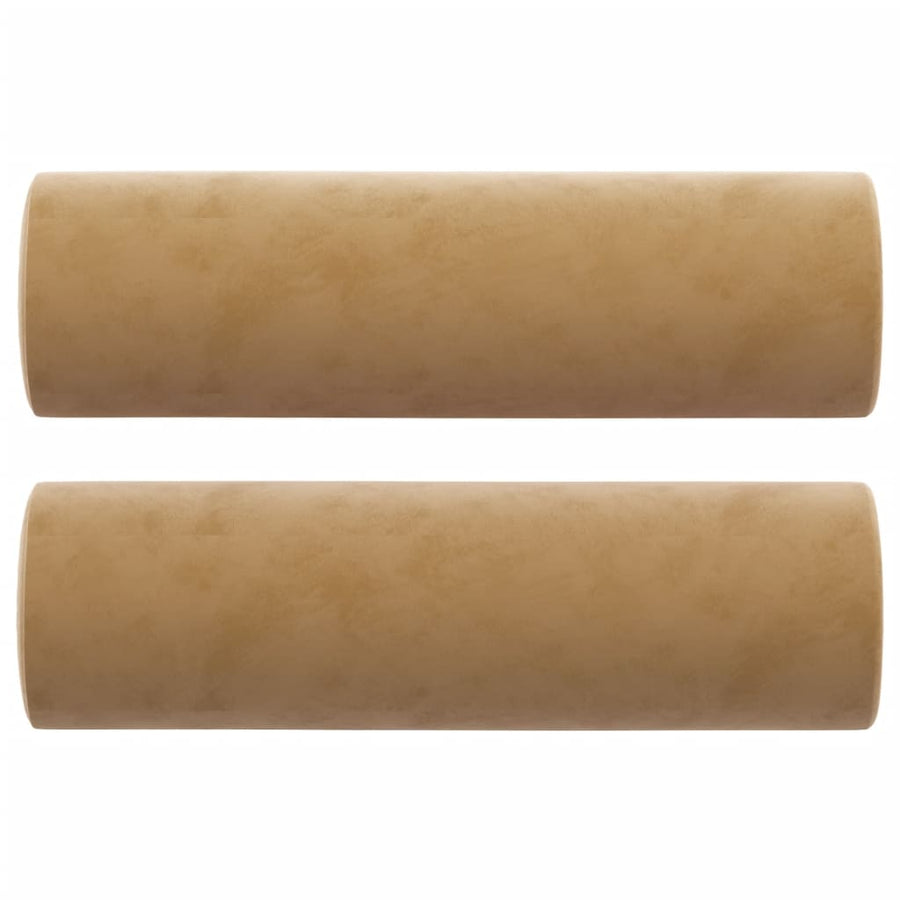 Driezitsbank Met Sierkussens Fluweel 180 cm Bruin
