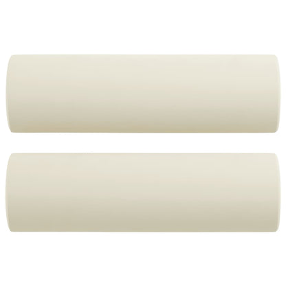 Driezitsbank Met Sierkussens Fluweel Kleurig 180 cm crème