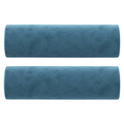 Driezitsbank Met Sierkussens Fluweel 180 cm Blauw