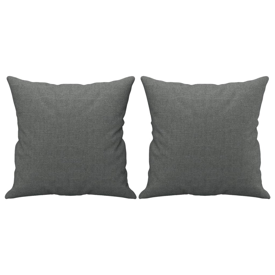 Tweezitsbank Met Sierkussens Stof 120 cm Donkergrijs