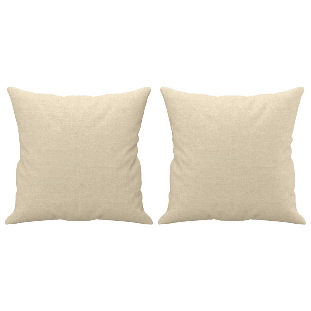 Tweezitsbank Met Sierkussens Stof Kleurig 120 cm Crème
