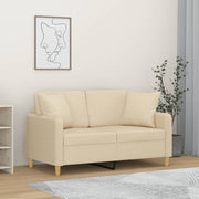 Tweezitsbank 120 cm stof crèmekleurig