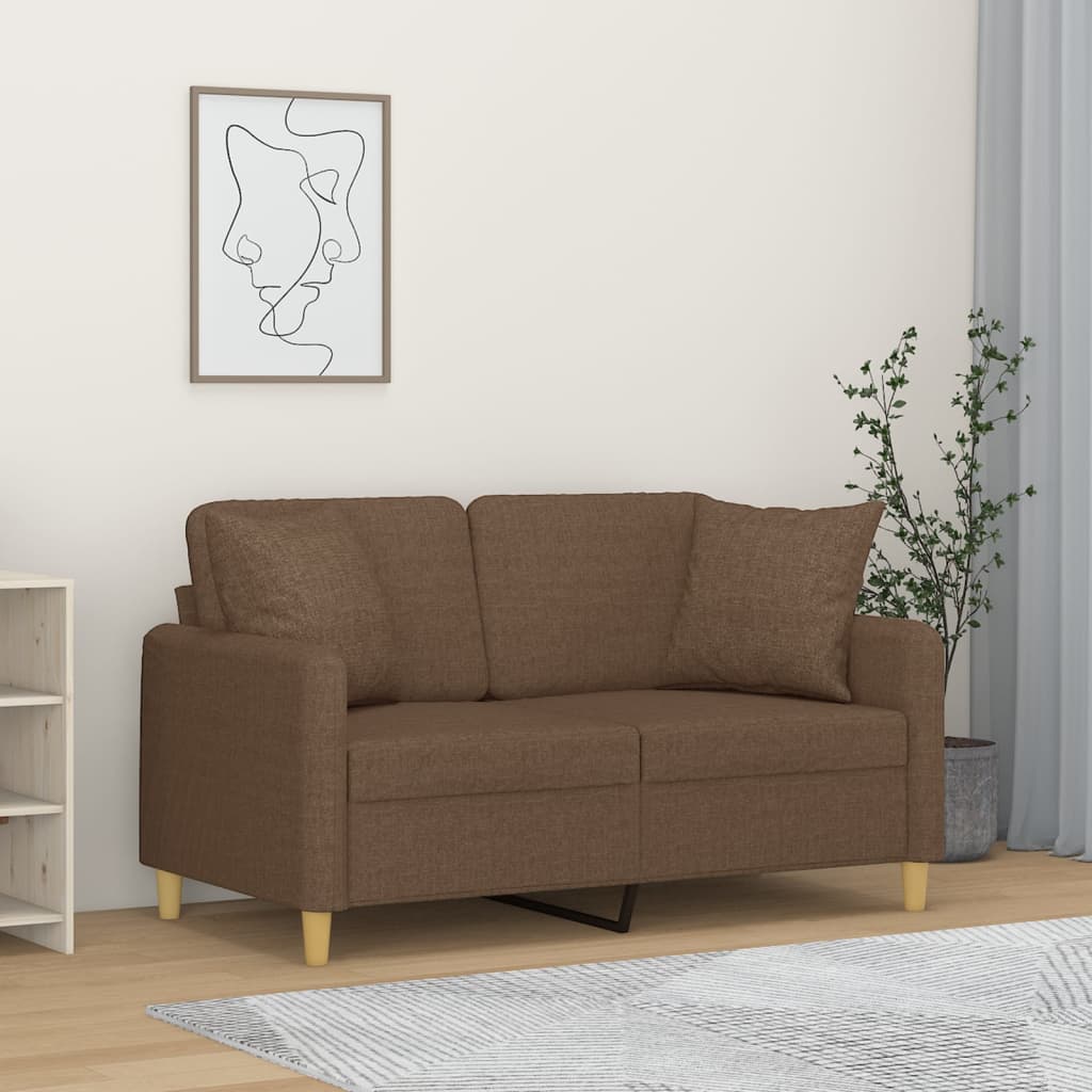 Tweezitsbank Met Sierkussens Stof 120 cm