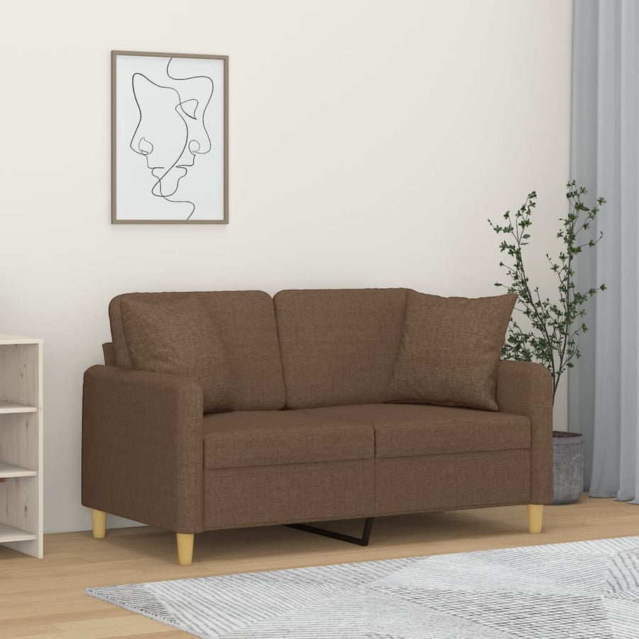 Tweezitsbank Met Sierkussens Stof 120 cm