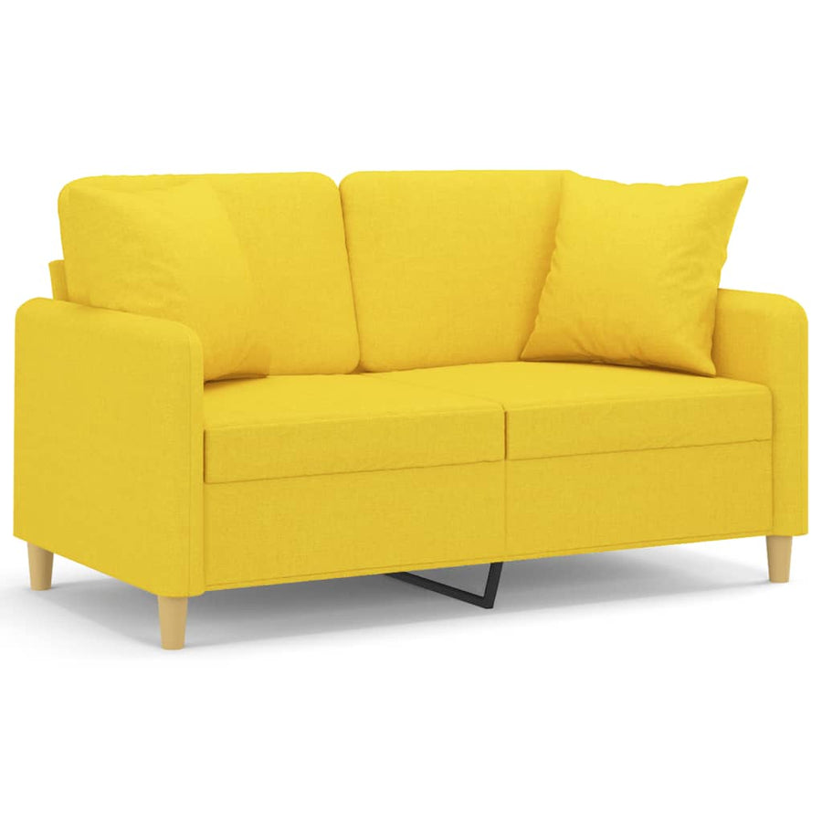 Tweezitsbank Met Sierkussens Stof 120 cm