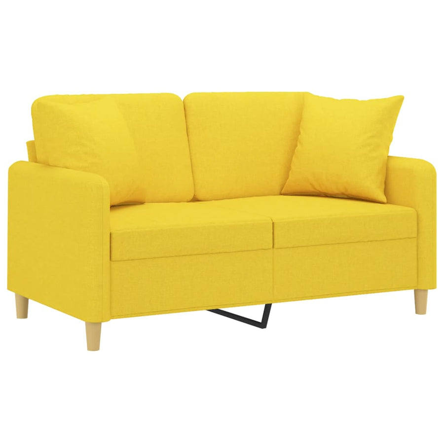 Tweezitsbank Met Sierkussens Stof 120 cm