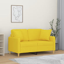 Tweezitsbank Met Sierkussens Stof 120 cm