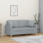 Tweezitsbank 140 cm stof lichtgrijs