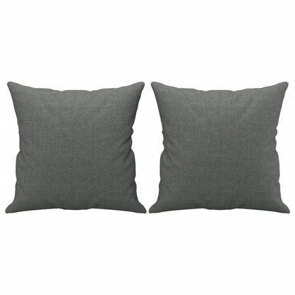 Tweezitsbank Met Sierkussens Stof 140 cm Donkergrijs