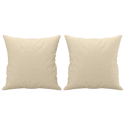 Tweezitsbank Met Sierkussens Stof Kleurig 140 cm Crème