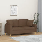 Bank 140 cm stof bruin