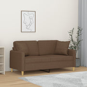 Bank 140 cm stof bruin