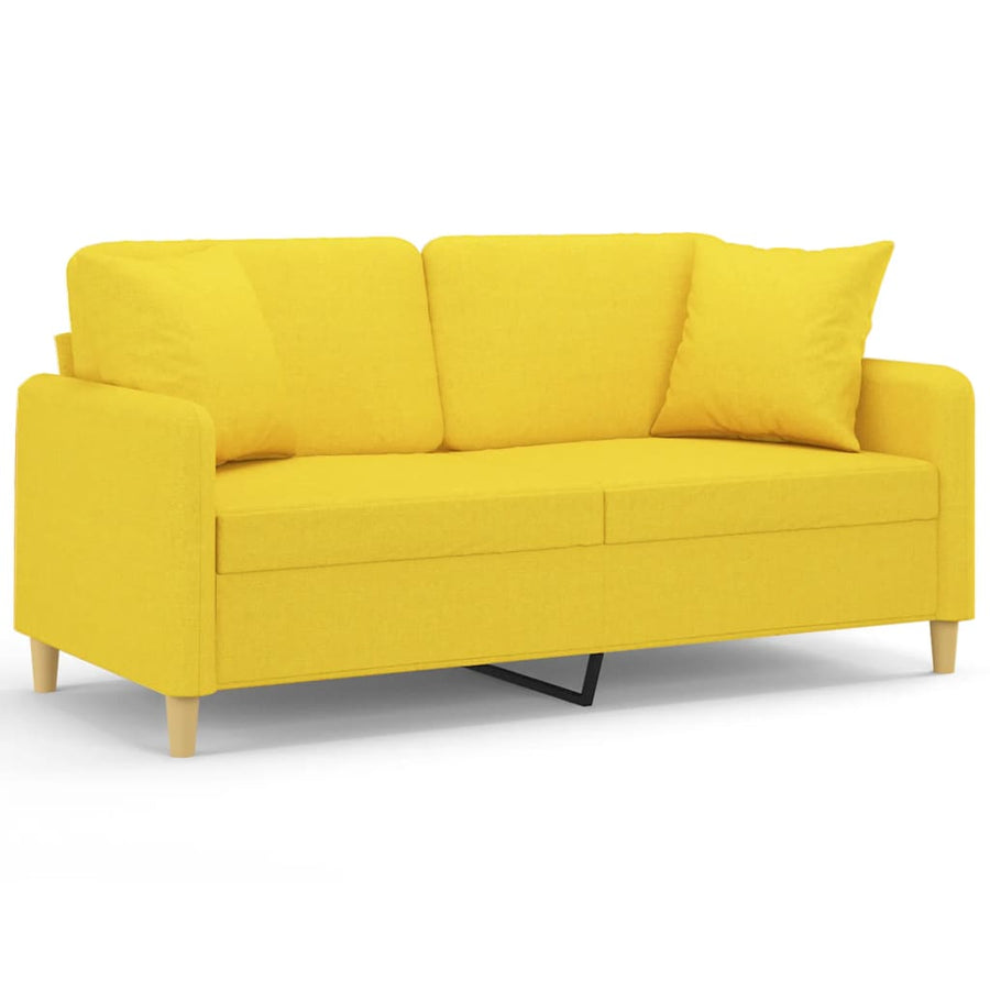 Tweezitsbank Met Sierkussens Stof 140 cm