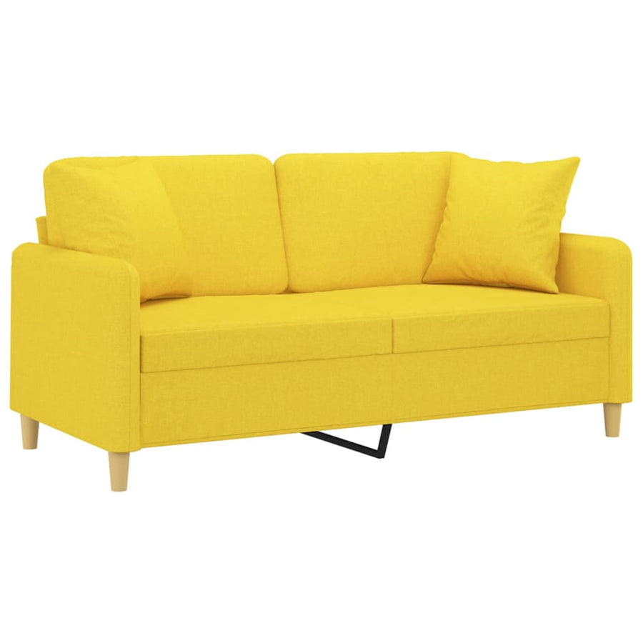 Tweezitsbank Met Sierkussens Stof 140 cm