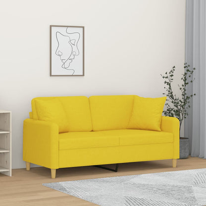 Tweezitsbank Met Sierkussens Stof 140 cm