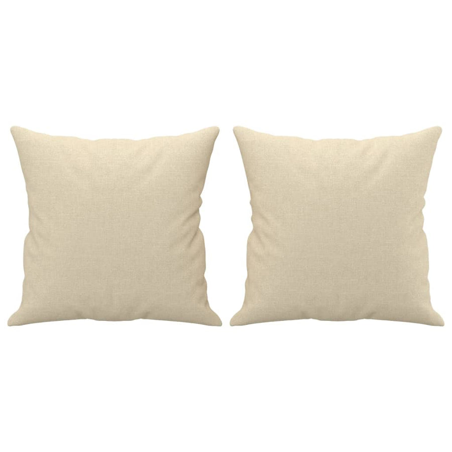 Driezitsbank Met Sierkussens Stof Kleurig 180 cm Crème
