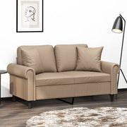 Tweezitsbank 120 cm kunstleer cappuccino