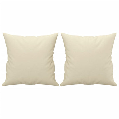 Tweezitsbank Met Sierkussens Kunstleer Kleurig 140 cm Crème